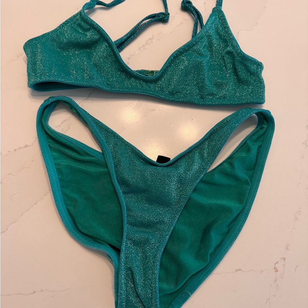 Triangl Swimwear Shimmering Teal Bikini